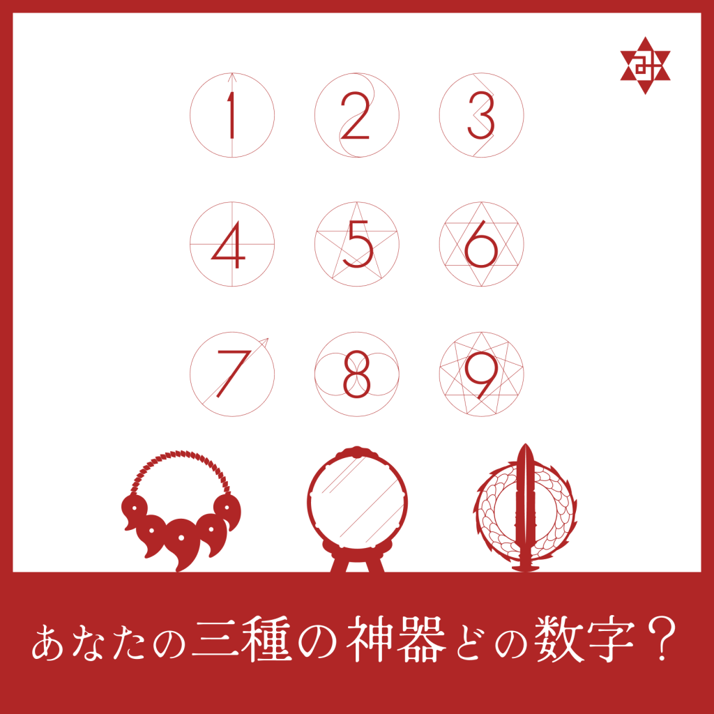 みこころ数秘　三種の神器はどの数字